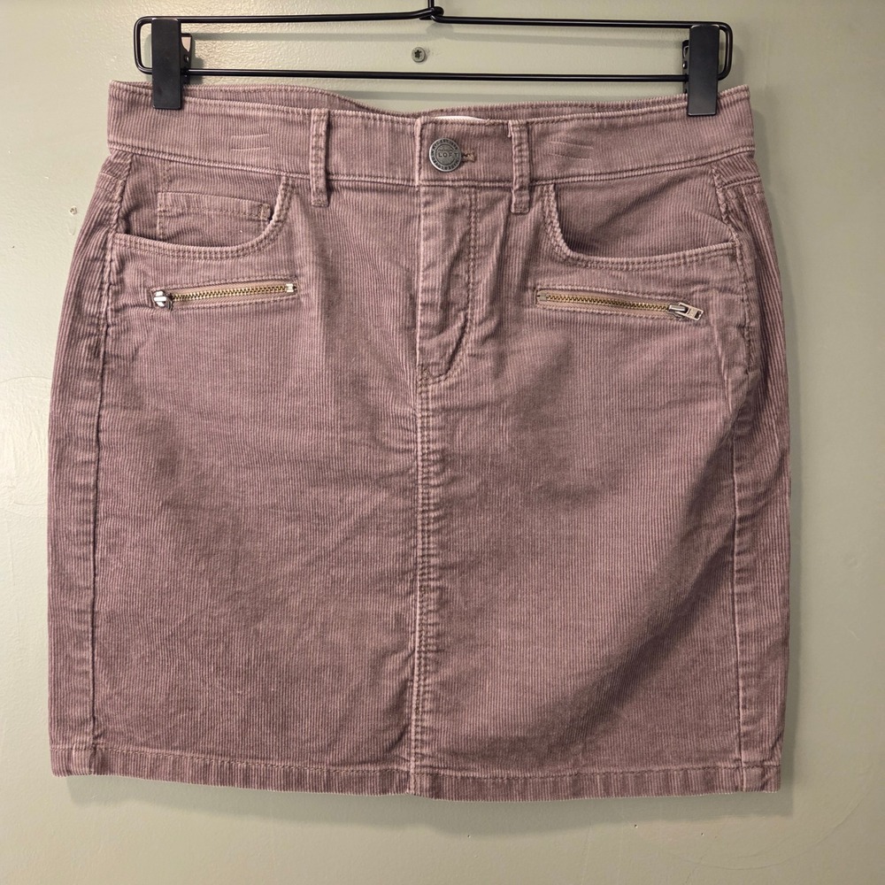 Ann Taylor Loft Women's Corduroy Mini Skirt Gray Size 26/2